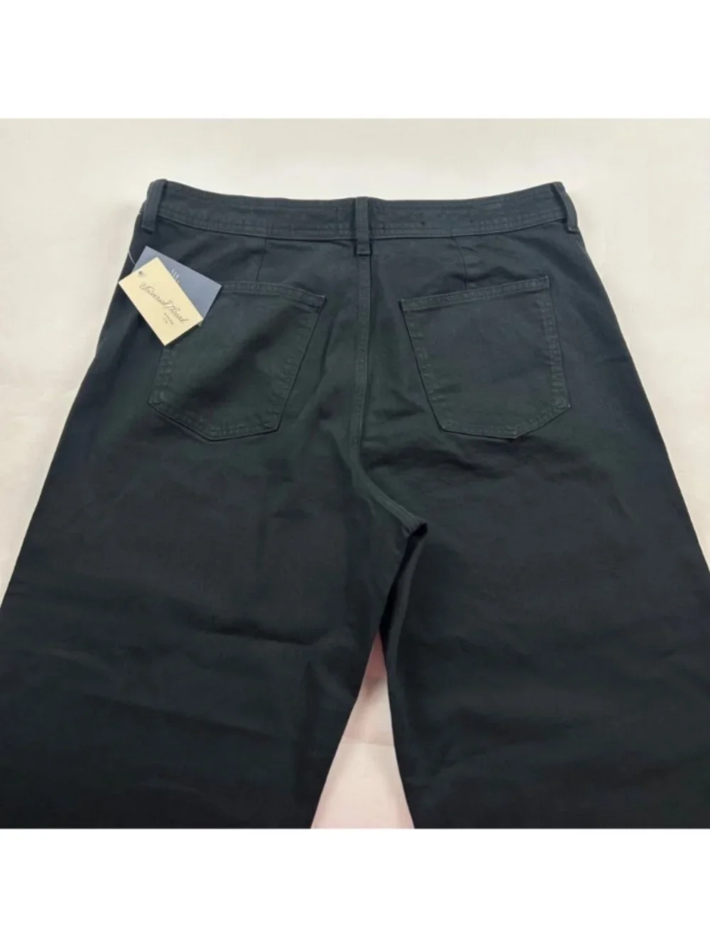 Universal Thread Black Denim High Rise Sailer Wide Leg Jeans 16 New - Picture 6 of 6